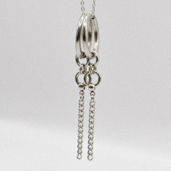Miniature du produit Boucles d’Oreilles Pendantes en Acier Inoxydable avec Chaînes Argentées #2