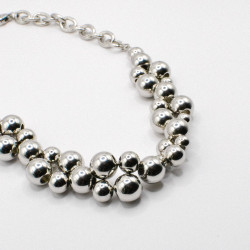 Miniature du produit Collier en Acier Inoxydable avec Perles Argentées #5