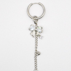 Miniature du produit Mono boucle en acier inoxydable avec noeud brillant #2