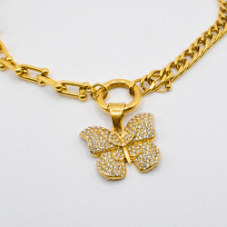 Miniature du produit Collier Papillon Doré en Acier Inoxydable #7