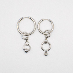 Photo du bijoux : Boucles d’oreilles “Nova” – AnneauX & Perles en Acier