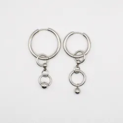 Miniature du produit Boucles d’oreilles “Nova” – AnneauX & Perles en Acier #1