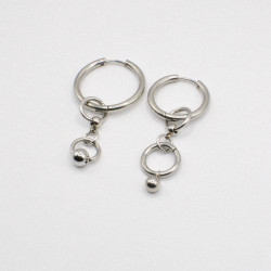 Miniature du produit Boucles d’oreilles “Nova” – AnneauX & Perles en Acier #2