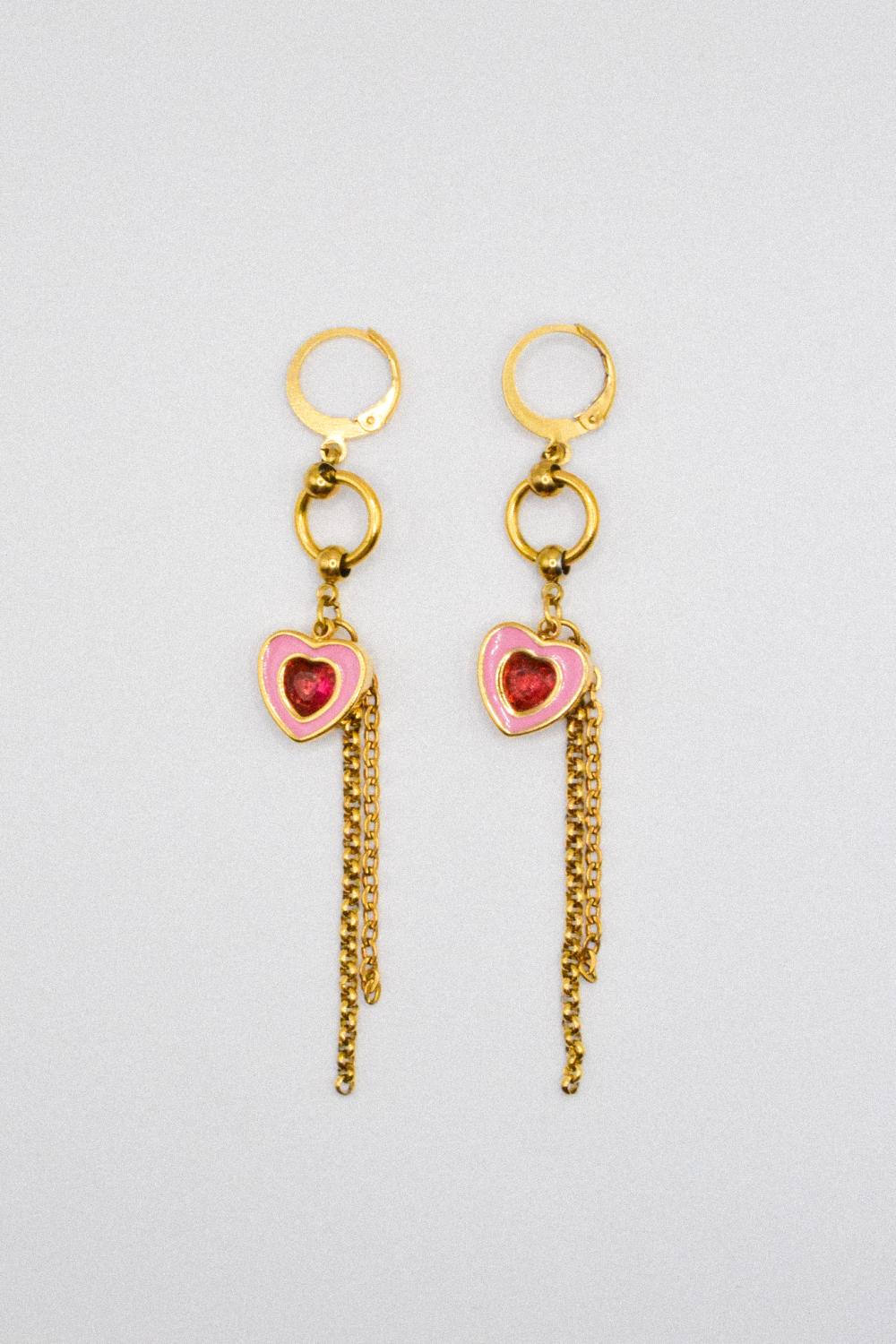 Photo du bijoux :  Boucles d'oreilles "Cupid’s Off Duty" - acier inoxydable doré #1
