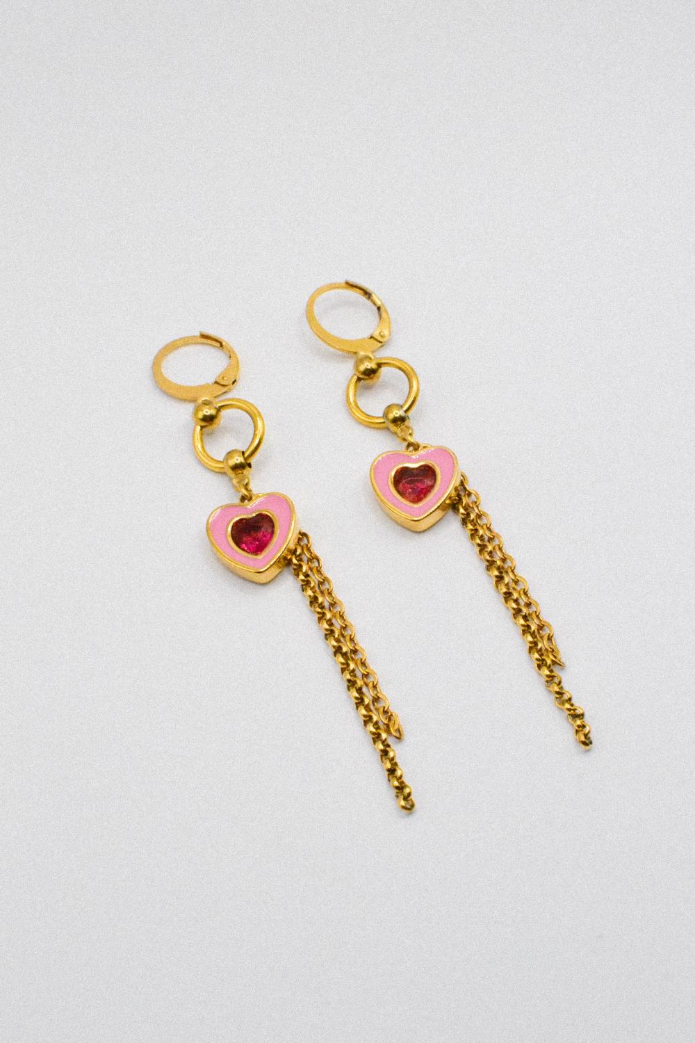 Photo du bijoux :  Boucles d'oreilles "Cupid’s Off Duty" - acier inoxydable doré #4