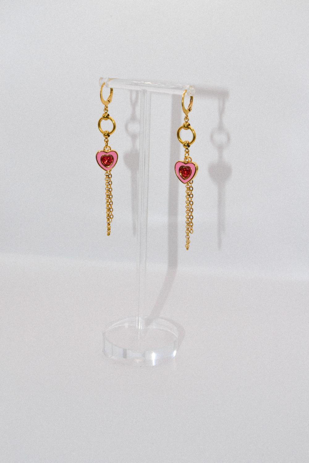 Photo du bijoux :  Boucles d'oreilles "Cupid’s Off Duty" - acier inoxydable doré #5