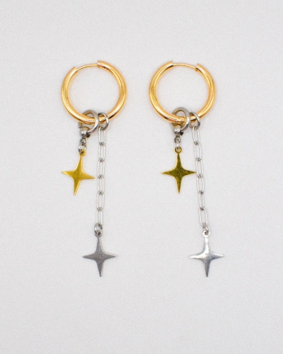 Miniature du produit Boucles d'oreilles "Afterglow" - acier inoxydable doré et argenté #1