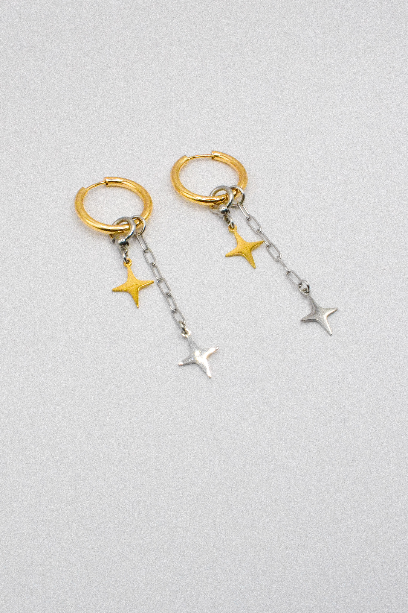 Photo du bijoux :  Boucles d'oreilles "Afterglow" - acier inoxydable doré et argenté #4