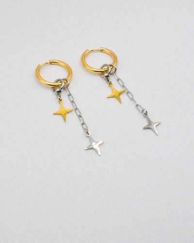 Miniature du produit Boucles d'oreilles "Afterglow" - acier inoxydable doré et argenté #4