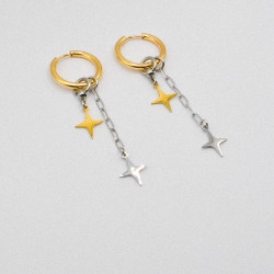 Miniature du produit Boucles d'oreilles "Afterglow" - acier inoxydable doré et argenté #4