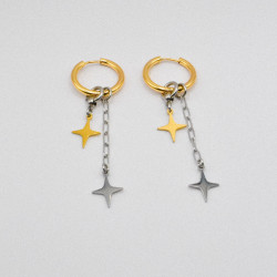 Miniature du produit Boucles d'oreilles "Afterglow" - acier inoxydable doré et argenté #5