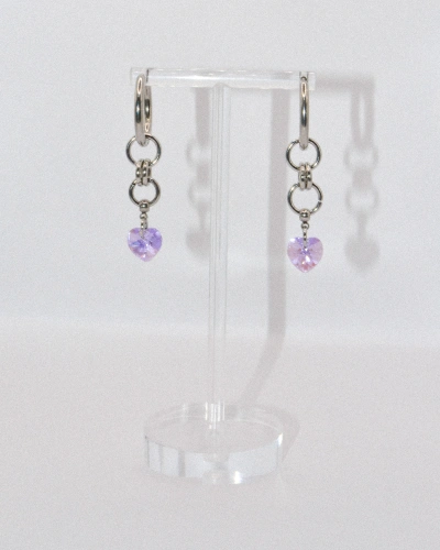 Miniature du produit Boucles d'oreilles "Toxic Crush" - acier inoxydable argenté et coeur Purecrystal #2