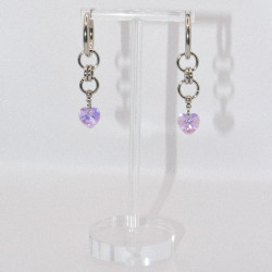 Miniature du produit Boucles d'oreilles "Toxic Crush" - acier inoxydable argenté et coeur Purecrystal #2