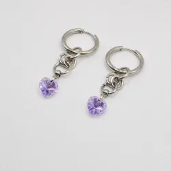 Miniature du produit Boucles d'oreilles "Toxic Crush" - acier inoxydable argenté et coeur Purecrystal #3