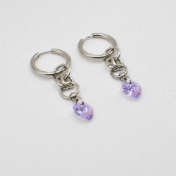 Miniature du produit Boucles d'oreilles "Toxic Crush" - acier inoxydable argenté et coeur Purecrystal #4