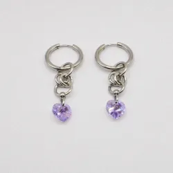 Miniature du produit Boucles d'oreilles "Toxic Crush" - acier inoxydable argenté et coeur Purecrystal #5