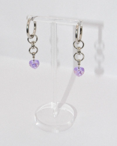 Miniature du produit Boucles d'oreilles "Toxic Crush" - acier inoxydable argenté et coeur Purecrystal #6