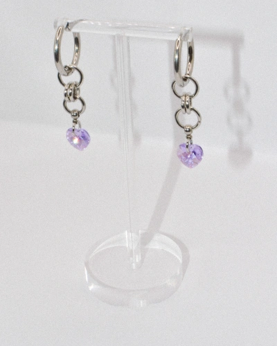 Miniature du produit Boucles d'oreilles "Toxic Crush" - acier inoxydable argenté et coeur Purecrystal #7