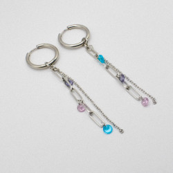 Photo du bijoux :  Boucles d'oreilles "Electric Tears" - acier inoxydable 