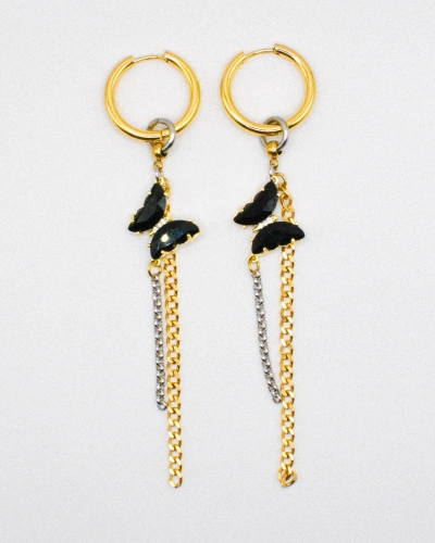 Miniature du produit Boucles d'oreilles "Black Venom" - acier inoxydable #1