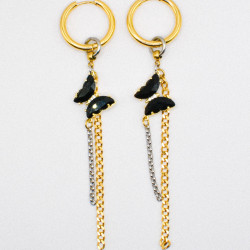 Photo du bijoux :  Boucles d'oreilles "Black Venom" - acier inoxydable