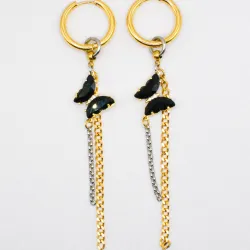 Miniature du produit Boucles d'oreilles "Black Venom" - acier inoxydable #1