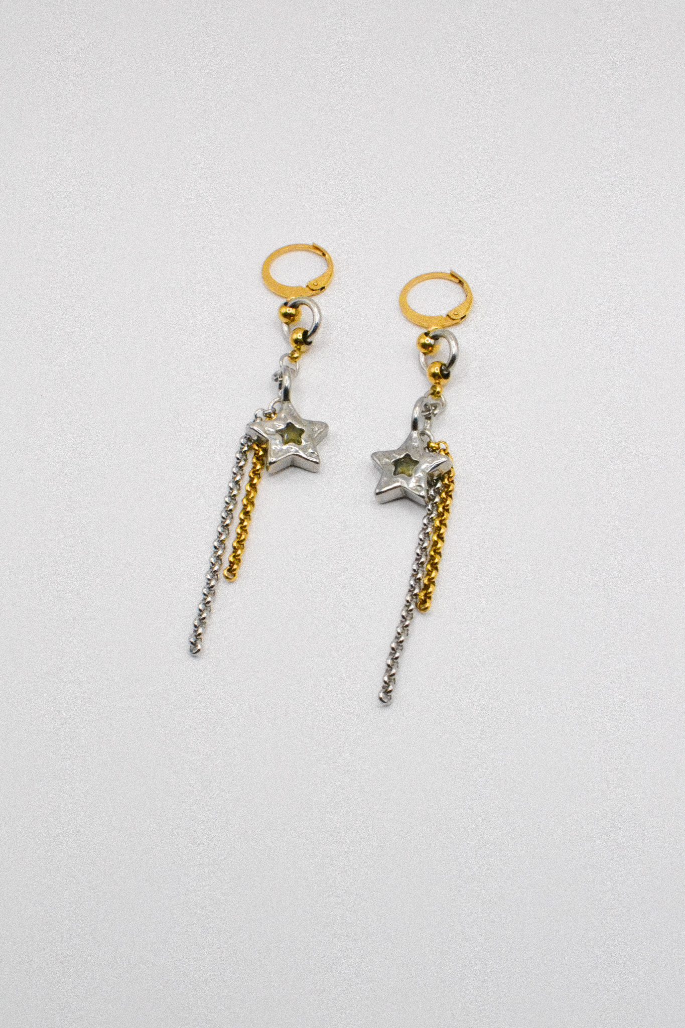 Photo du bijoux :  Boucles d'oreilles "Out of Orbit" - acier inoxydable doré et argenté #3