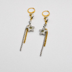 Miniature du produit Boucles d'oreilles "Out of Orbit" - acier inoxydable doré et argenté #3