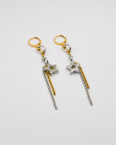 Miniature du produit Boucles d'oreilles "Out of Orbit" - acier inoxydable doré et argenté #1