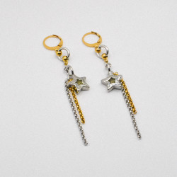 Photo du bijoux :  Boucles d'oreilles "Out of Orbit" - acier inoxydable doré et argenté