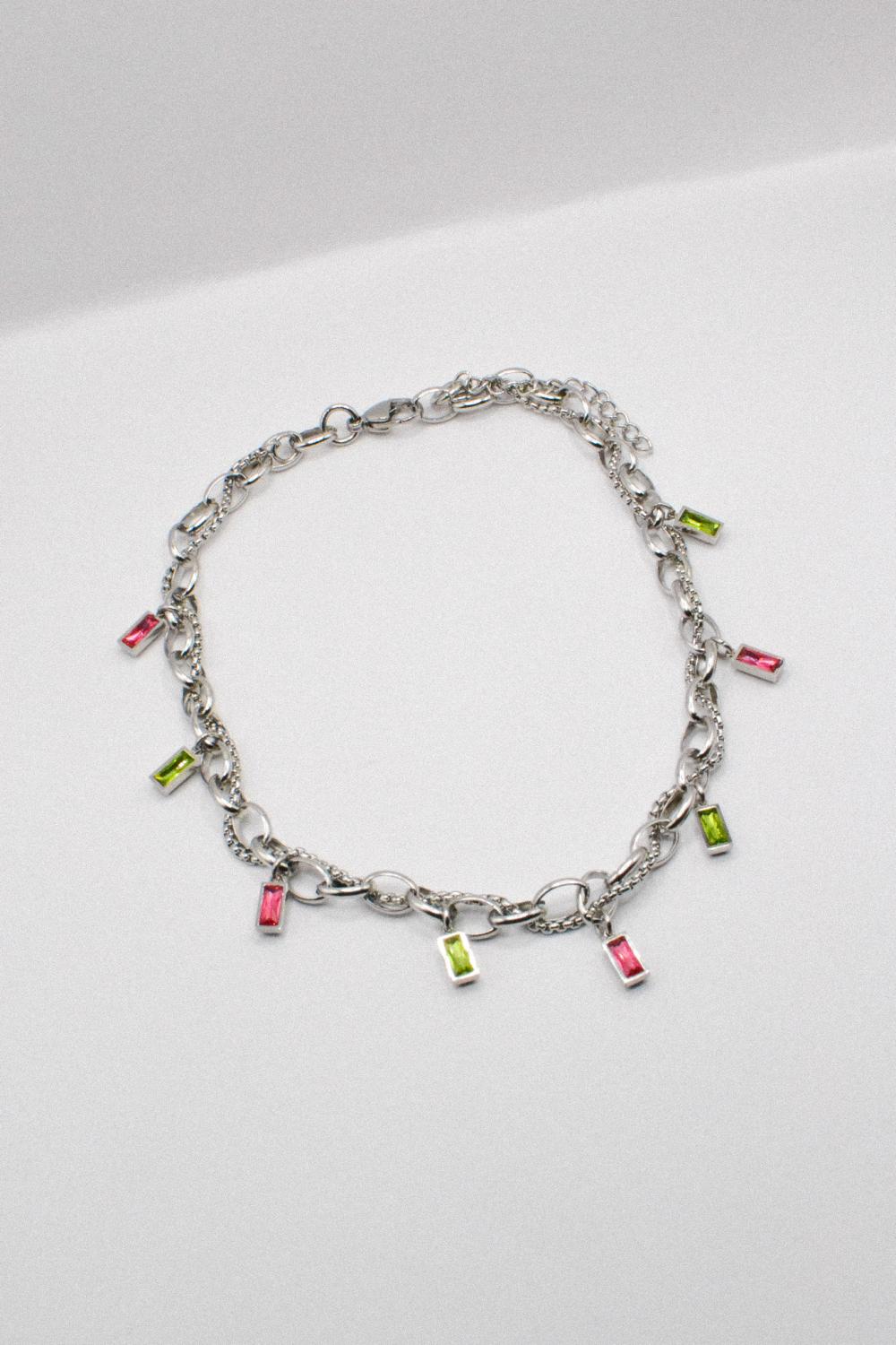 Photo du bijoux :  Collier "Acid Dream" - acier inoxydable argenté #1