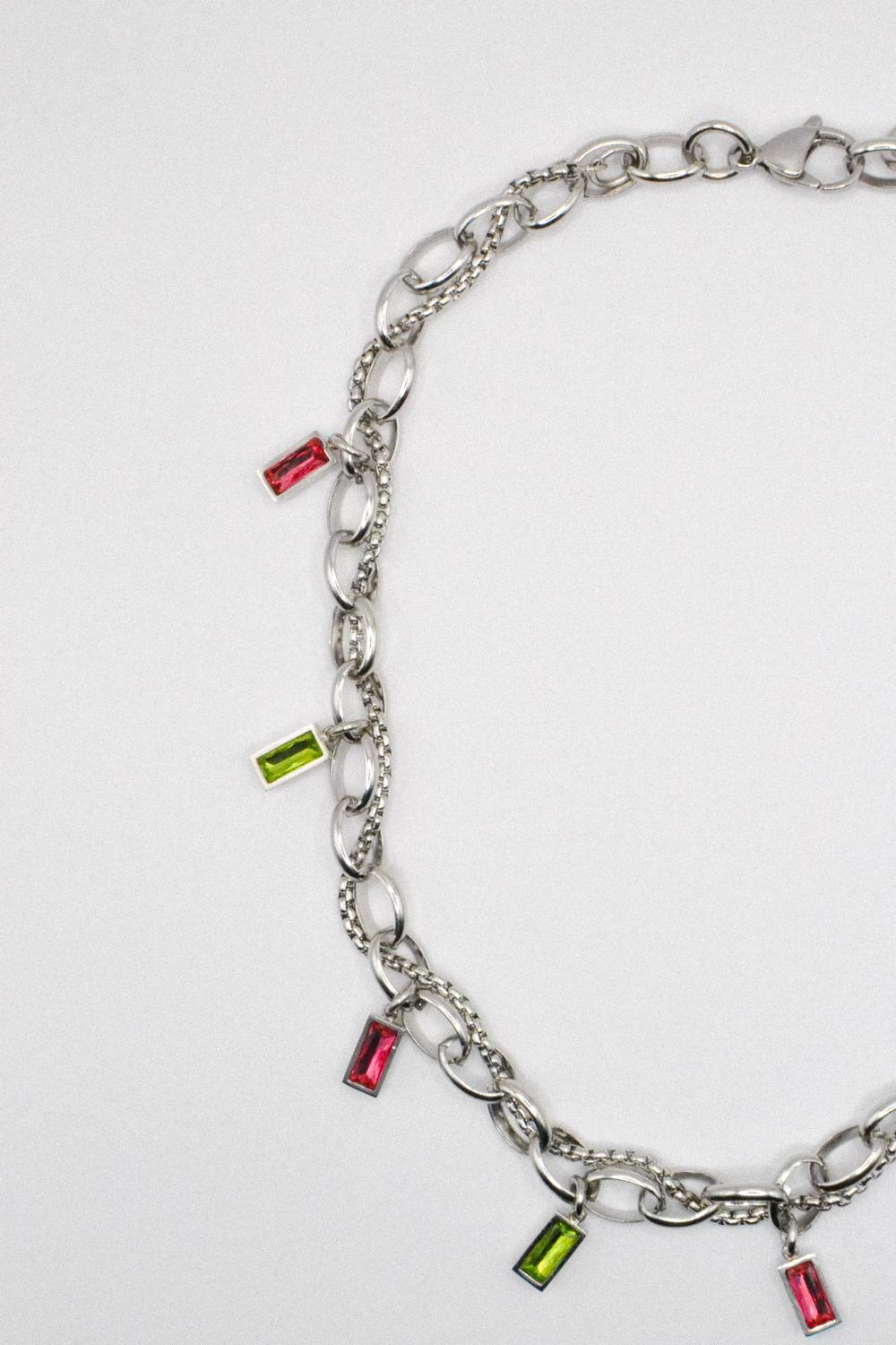 Photo du bijoux :  Collier "Acid Dream" - acier inoxydable argenté #4