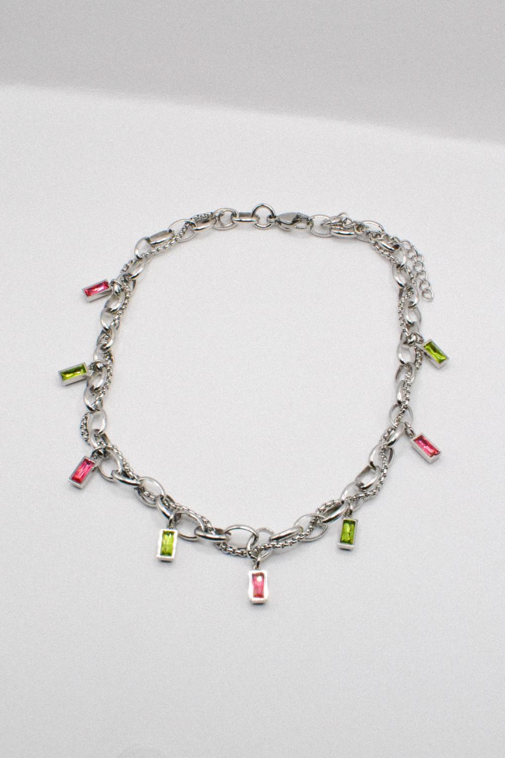 Photo du bijoux :  Collier "Acid Dream" - acier inoxydable argenté #7