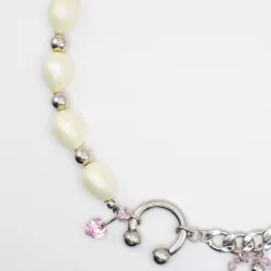 Miniature du produit Collier "Angel Chain" - Acier inoxydable - Pièce unique - Perles upcyclées #4