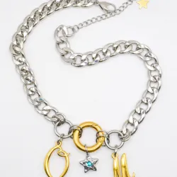 Miniature du produit Collier "Soir de match" - acier inoxydable - OM  #2