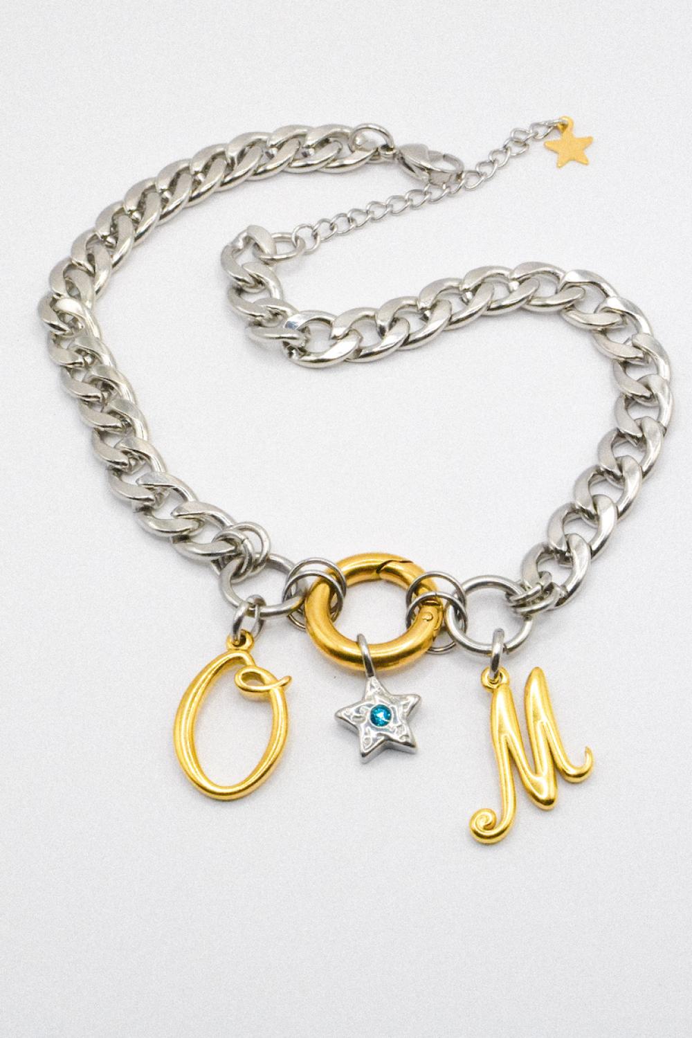 Photo du bijoux :  Collier "Soir de match" - acier inoxydable - OM  #3